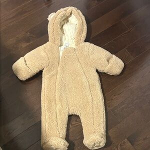 Little Me Tan Fleece Kids Footie